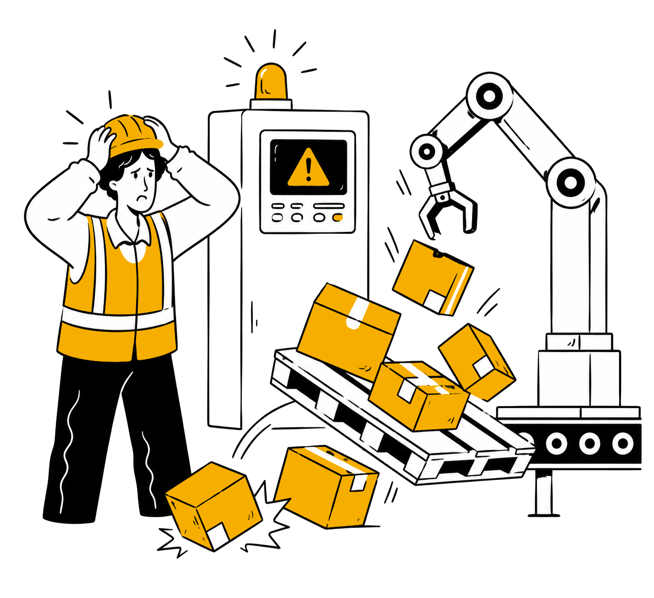 Palletizer error detection example