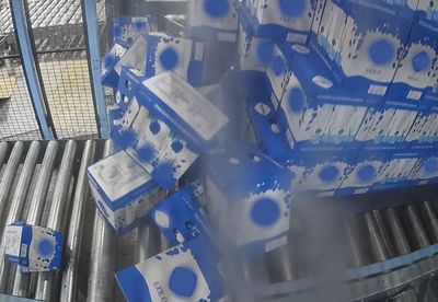 Stack collapse in palletizer